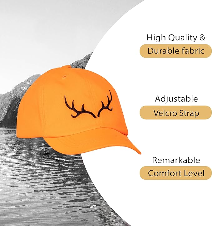 Youth Baseball Cap with Embroidered Antlers Logo