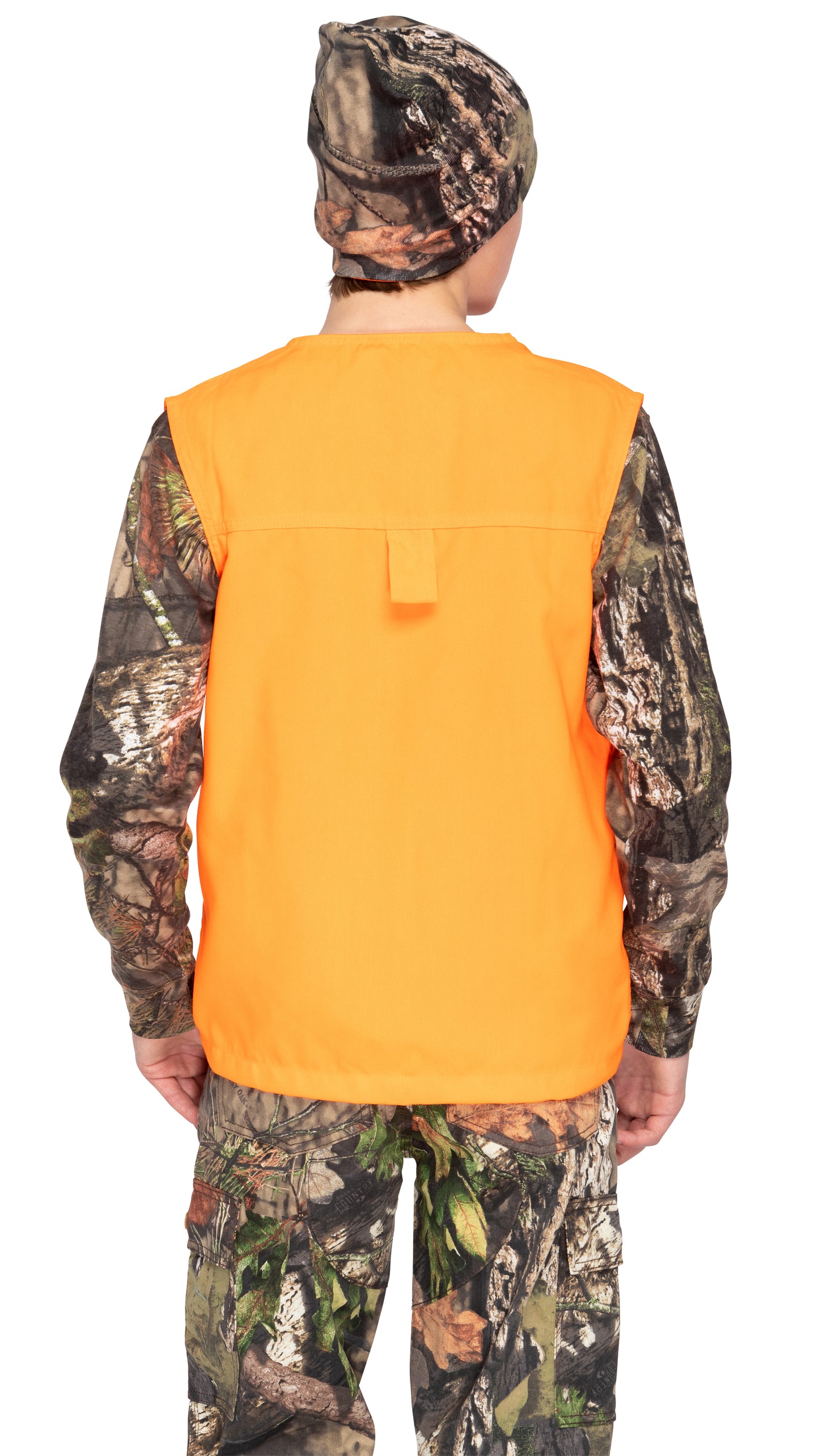 Mooselander Youth Safety Zip Vest in Blaze Orange, Outdoor Vest, Perfect for Hunting