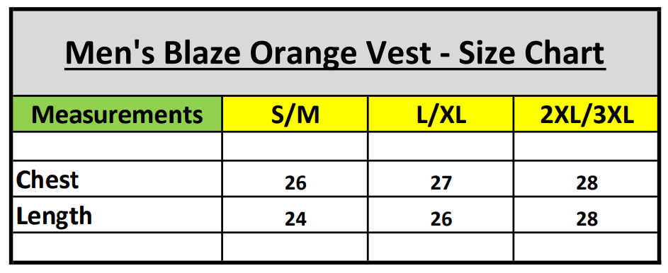 Mooselander - Men's Blaze Orange Safety Vest, Perfect for Hunting and Outdoor Activity