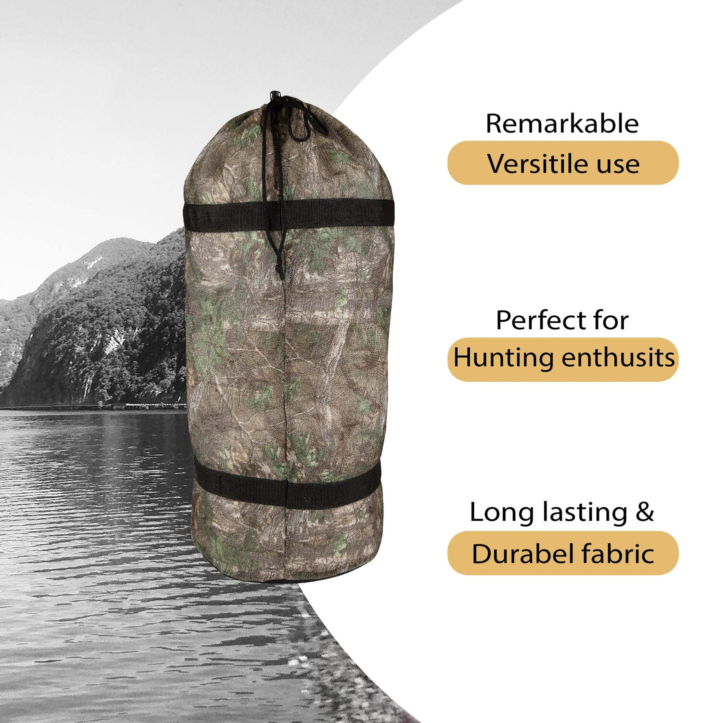 Duffle Bag, Mesh Bag in Realtree AP Green Print, Decoy Bag, Scuba Bag, Boating Bag