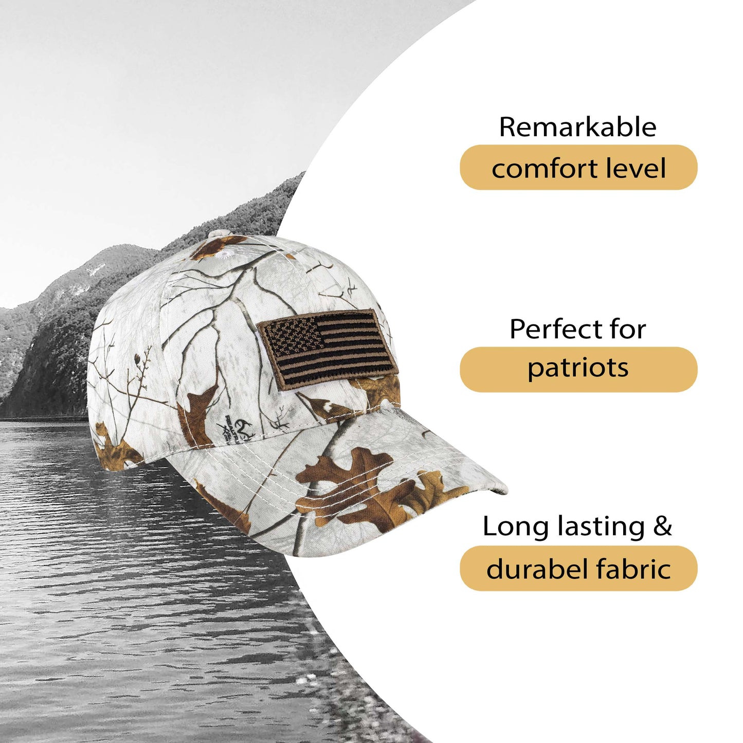 Youth Baseball Cap with Embroidered Antlers Logo