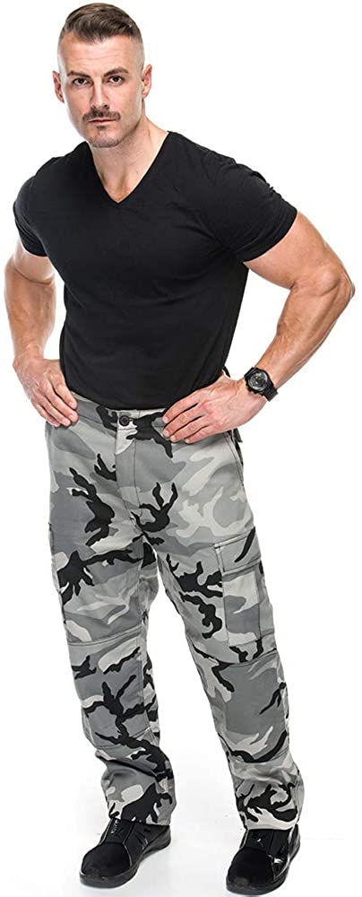 Men's Military BDU Six Pocket Pants in Urban Camo Print