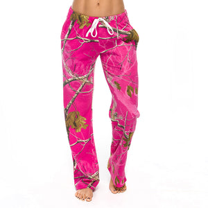 Ladies Lounge Pants in Realtree AP Bright Pink Camo Print
