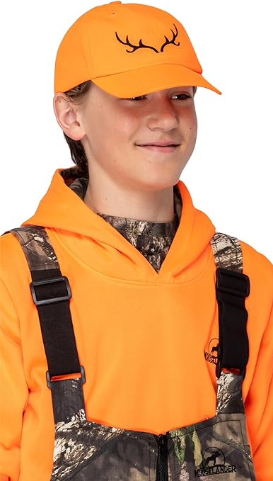 Youth Baseball Cap with Embroidered Antlers Logo