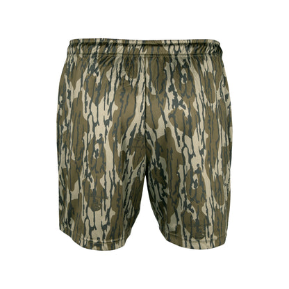 Mooselander Men's Athletic Camo Shorts – Lightweight, Breathable Gym Shorts with Zip Pockets for Active Comfort