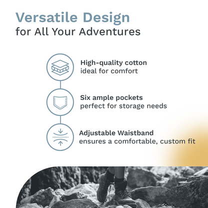 Men's Cargo Shorts - Durable Camo Cargo Shorts for Men - Mens Shorts Cargo with Mossy Oak Print - Ideal for Hiking and Camping