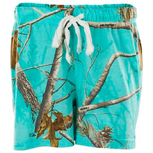 Mooselander - Wide Leg Ladies' Sleep Shorts, Comfy Shorts for Women with Realtree Camo Print, Breathable, Elastic Waistband Camouflage Shorts