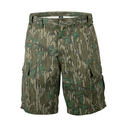 Men's Cargo Shorts - Durable Camo Cargo Shorts for Men - Mens Shorts Cargo with Mossy Oak Print - Ideal for Hiking and Camping