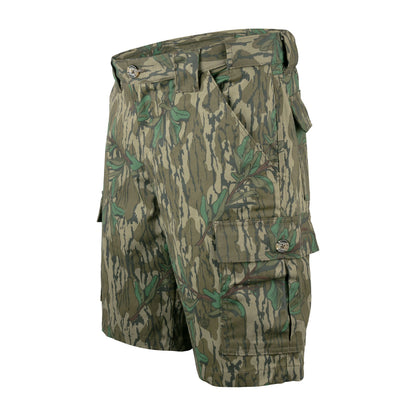 Men's Cargo Shorts - Durable Camo Cargo Shorts for Men - Mens Shorts Cargo with Mossy Oak Print - Ideal for Hiking and Camping