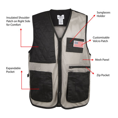 Mooselander Shooting Vest, Range and Skeet Shooting Vest with Right Hand Shoulder Pad