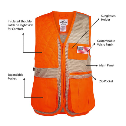 Mooselander Shooting Vest, Range and Skeet Shooting Vest with Right Hand Shoulder Pad