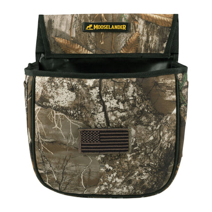 Mooselander Shotgun Shell Pouch, Sporting Shotgun Shell Bag - Clay, Trap or Skeet Shooting Holder for Shotgun Shells, Raltree Camo, Digital Camo and Solid Colors.