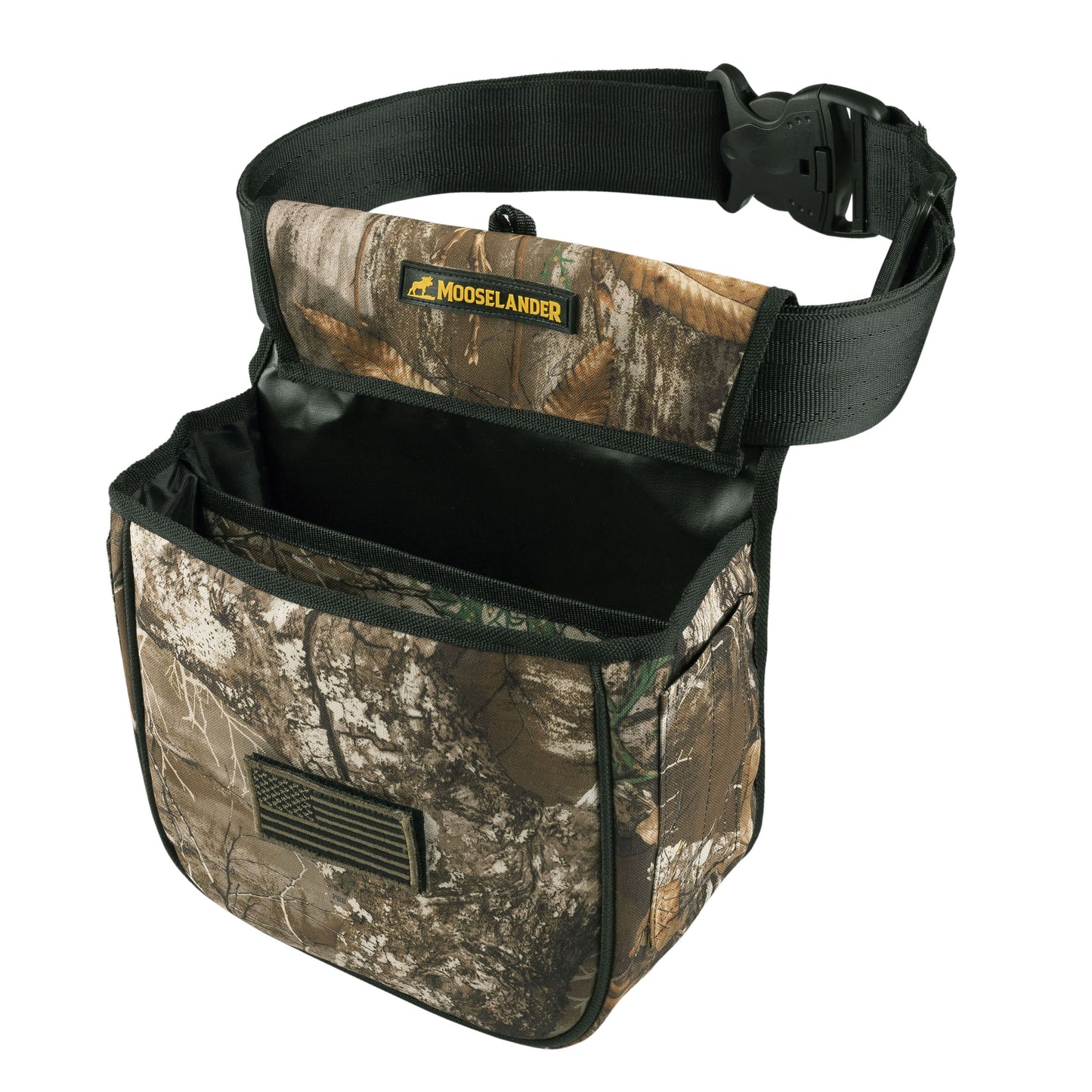 Mooselander Shotgun Shell Pouch, Sporting Shotgun Shell Bag - Clay, Trap or Skeet Shooting Holder for Shotgun Shells, Raltree Camo, Digital Camo and Solid Colors.