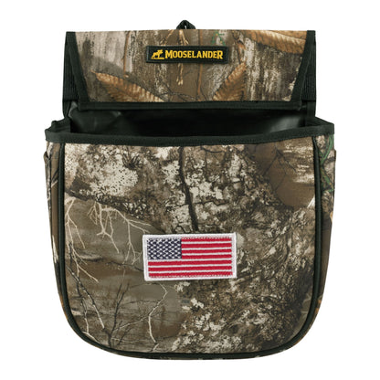 Mooselander Shotgun Shell Pouch, Sporting Shotgun Shell Bag - Clay, Trap or Skeet Shooting Holder for Shotgun Shells, Raltree Camo, Digital Camo and Solid Colors.