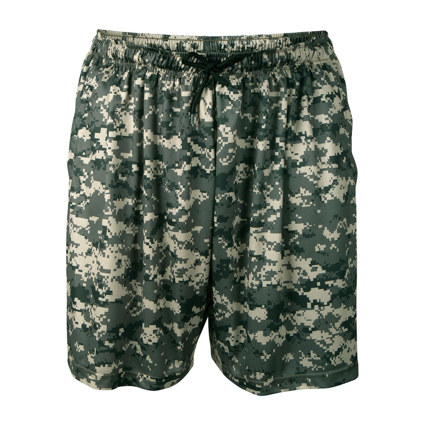 Mooselander Men's Athletic Camo Shorts – Lightweight, Breathable Gym Shorts with Zip Pockets for Active Comfort