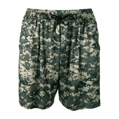 Mooselander Men's Athletic Camo Shorts – Lightweight, Breathable Gym Shorts with Zip Pockets for Active Comfort
