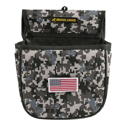 Mooselander Shotgun Shell Pouch, Sporting Shotgun Shell Bag - Clay, Trap or Skeet Shooting Holder for Shotgun Shells, Raltree Camo, Digital Camo and Solid Colors.