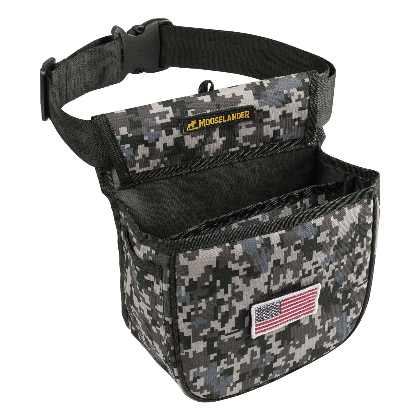 Mooselander Shotgun Shell Pouch, Sporting Shotgun Shell Bag - Clay, Trap or Skeet Shooting Holder for Shotgun Shells, Raltree Camo, Digital Camo and Solid Colors.