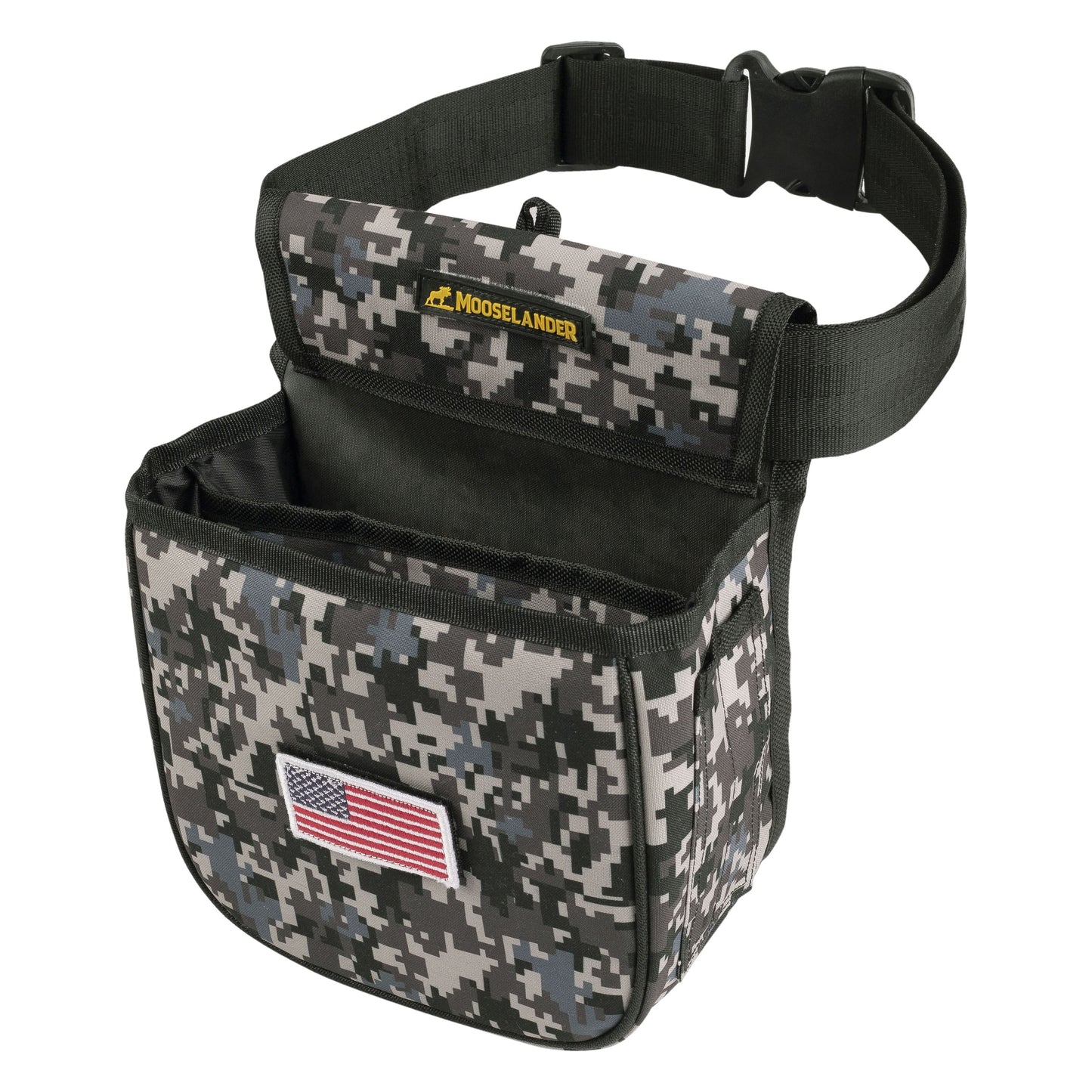 Mooselander Shotgun Shell Pouch, Sporting Shotgun Shell Bag - Clay, Trap or Skeet Shooting Holder for Shotgun Shells, Raltree Camo, Digital Camo and Solid Colors.