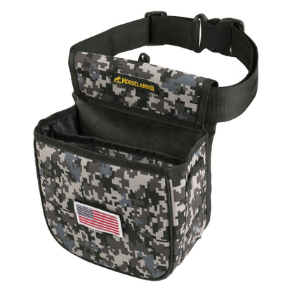 Mooselander Shotgun Shell Pouch, Sporting Shotgun Shell Bag - Clay, Trap or Skeet Shooting Holder for Shotgun Shells, Raltree Camo, Digital Camo and Solid Colors.