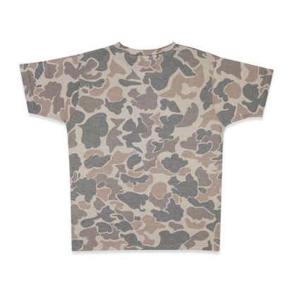 Men's Patriotic Camo T-Shirt: USA Flag Embroidery, Camouflage Street & Gym Wear, Chest Pocket, Hunting Apparel