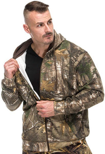 Men's Zip Fleece Hoodie in Realtree Xtra Camo Print