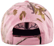Ladies Baseball Cap in Realtree AP Pink with White Antler Embroidery