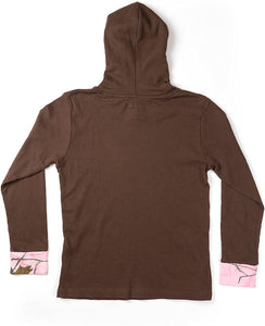 Youth Long Sleeve Thermal Hoodie with Realtree Camo Accents