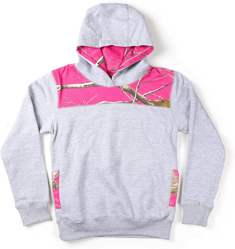 Youth Colorblocked Hoodie with Realtree AP Hot Pink Camo Accents