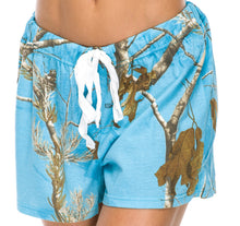Ladies Sleep Shorts in Realtree AP Blue Fish Camo Print