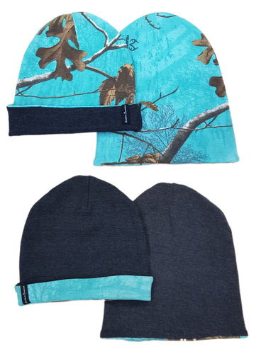 Kids Reversible Beanie in Realtree AP Sea Glass Camo Print