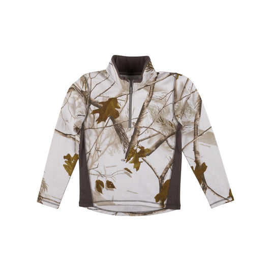 Toddler 1/4 Quarter Zip Fleece Sweater in Realtree AP Snow Camo Print