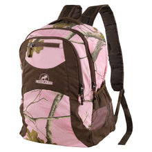 Casual Daypack / Backpack in Realtree Pink Camo Print & Chocolate
