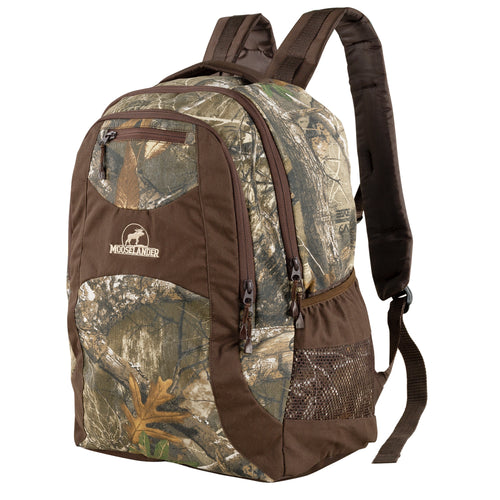 Casual Daypack / Backpack in Realtree Edge Camo Print & Chocolate