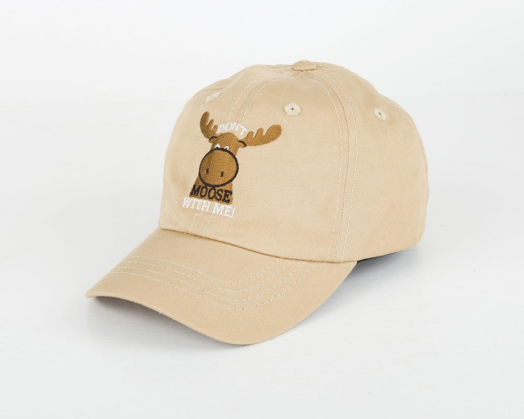 Toddler Baseball Cap with Embroidered 'Don't Moose with Me' Logo