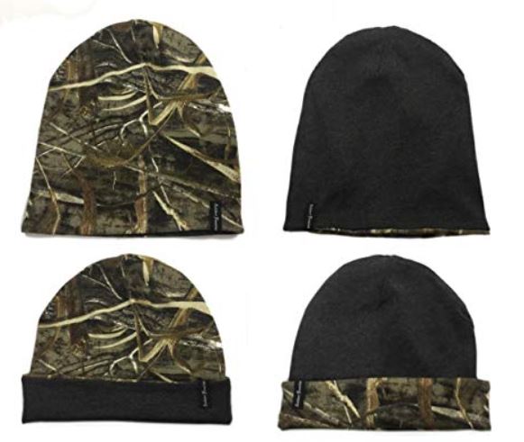Youth Reversible Beanie in Realtree Max 5 Camo Print & Charcoal
