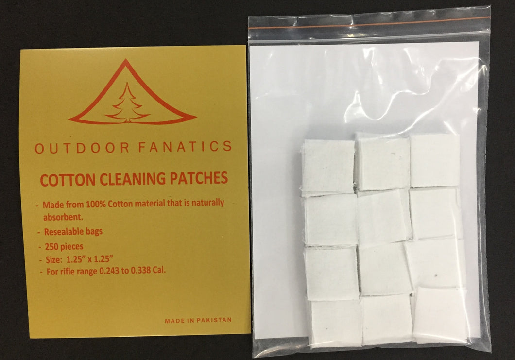 100% Cotton Gun Cleaning Patches-250 Count