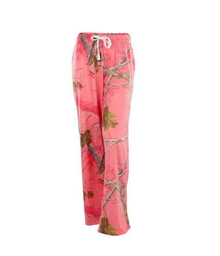 Ladies Lounge Pants in Realtree AP Sugar Coral Camo Print