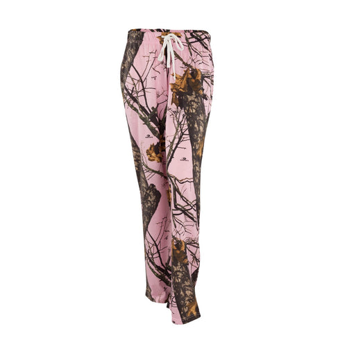 Ladies Lounge Pants in Mossy Oak Pink Break-Up Camo Print