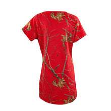 Ladies Sleep Dress in Mossy Oak Red Camo Print