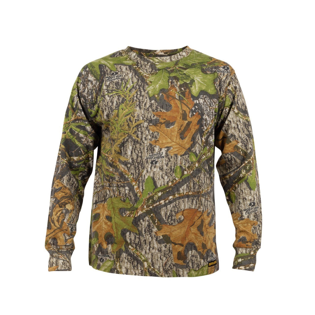 Youth Long Sleeve Shirt in Mossy Oak Camo Print