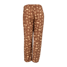 Men's Lounge Pants in Camping Graphic Print (Chocolate/Sand)