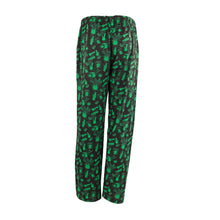 Men's Lounge Pants in Smoke Graphic Print (Black/Green)