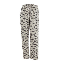 Men's Lounge Pants in Fishing Graphic Print (Grey/Black)