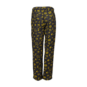 Youth Lounge Pants in Power Tool Graphic Print (Black/Yellow)