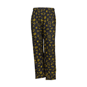 Youth Lounge Pants in Power Tool Graphic Print (Black/Yellow)