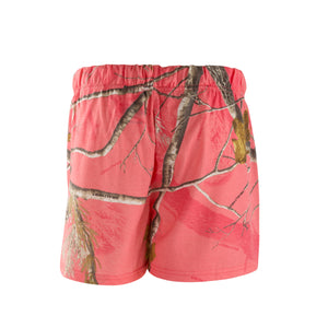 Ladies Sleep Shorts in Realtree AP Sugar Coral Camo Print