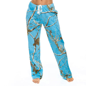 Ladies Lounge Pants in Realtree AP Blue Fish Camo Print