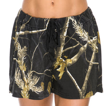 Ladies Sleep Shorts in Realtree AP Black Camo Print