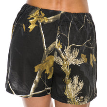 Ladies Sleep Shorts in Realtree AP Black Camo Print